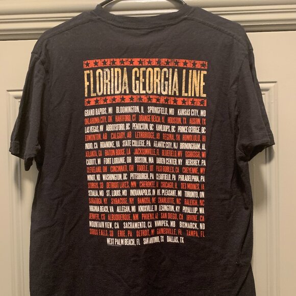 Florida Georgia Line 2013 This Is How We Roll Men's Black T-Shirt Size Large EUC - Picture 3 of 4